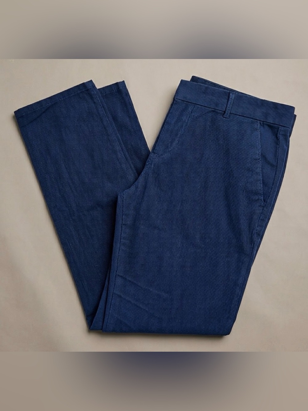 GAP Blue Striped Skinny Cropped Khakis